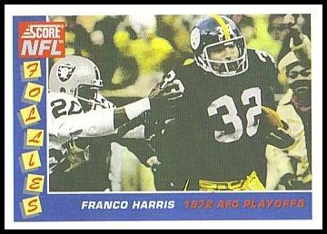 1992 Score NFL Football Follies 1 Franco Harris